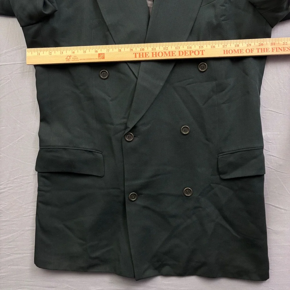 Vintage Kappers New York Double Breasted Blazer Dark Green Wool Made in Germany